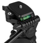 Farway Profesyonel Alüminyum Tripod 360° Ayarlanılabilir Panoramik Başlık Su Terazili Telefon Tutucu 175cm - Görsel 4